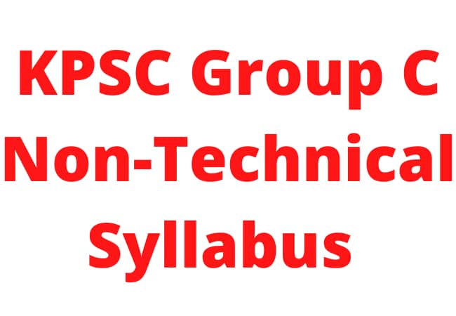 KPSC Group C Non-Technical Syllabus 2021: Exam pattern 3