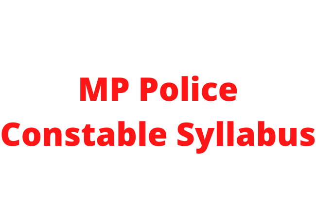 MP Police Constable Syllabus 2021: Exam pattern 2