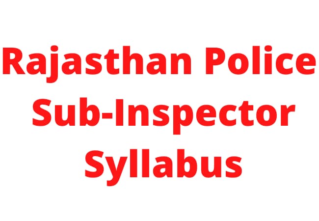 Rajasthan Police Sub-Inspector Syllabus 2021: Exam pattern 9
