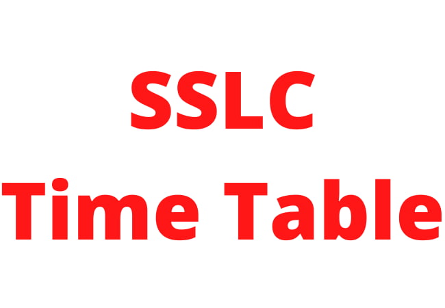 SSLC Time Table 2021: Board exam time table 1
