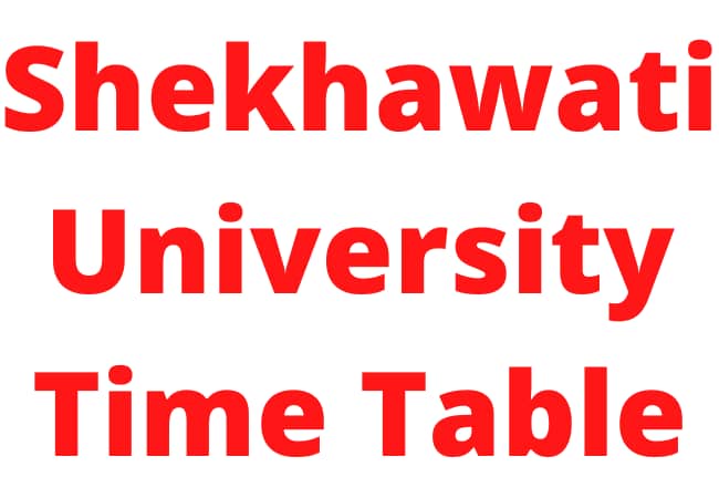 Shekhawati University Time Table 2021: PDUSU BA/B.SC/ B.Com Timetable 4