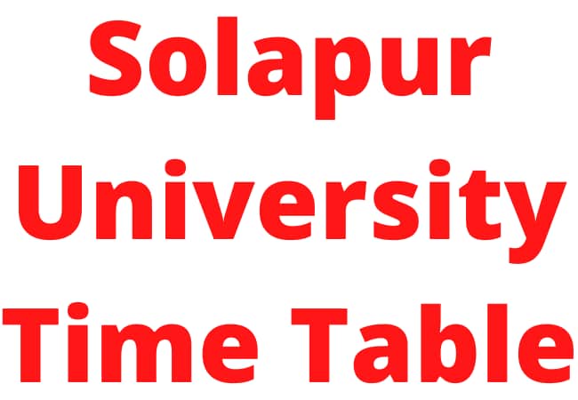 Solapur University Time Table 2021: BA/B.SC/B.Com Exam Schedule 8